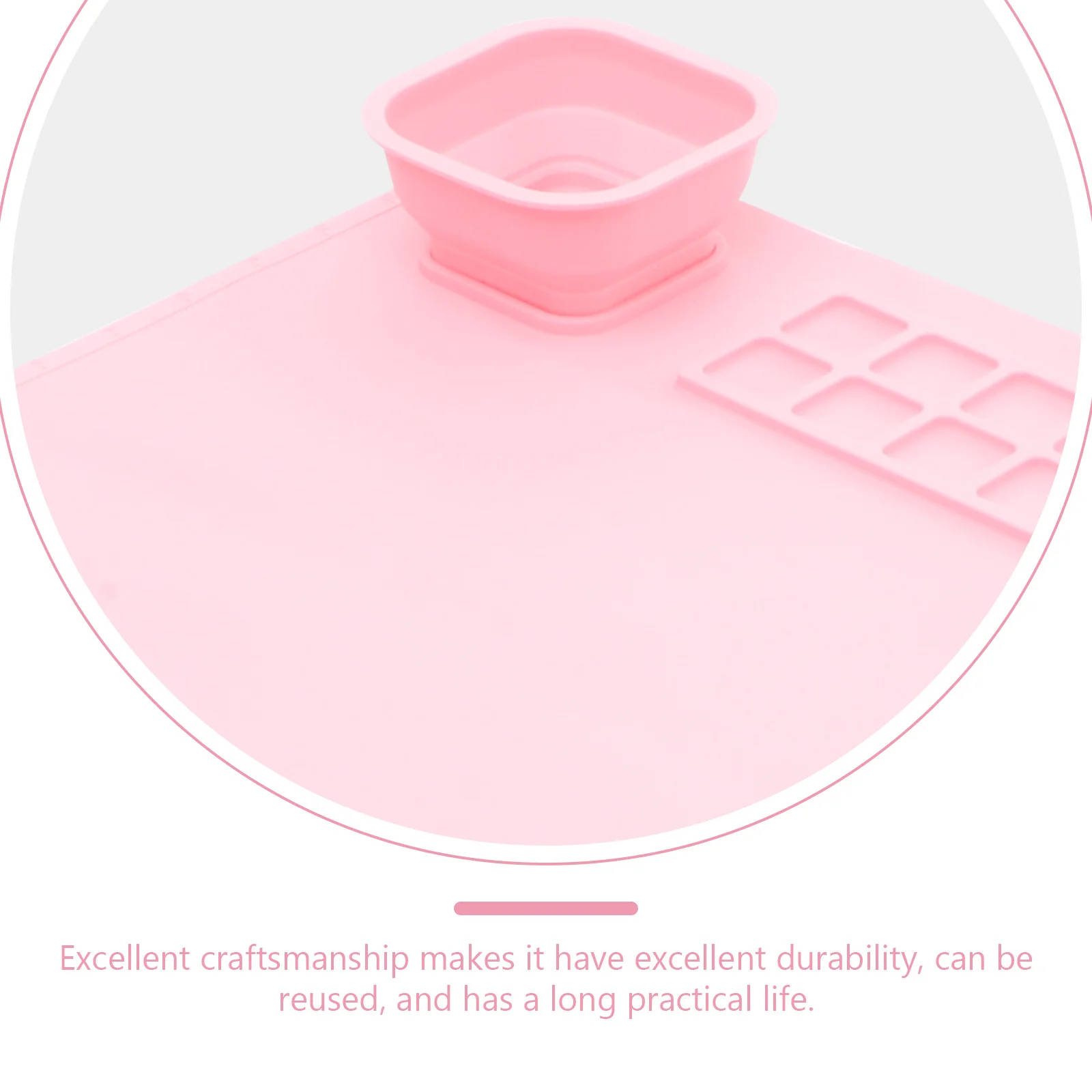 مجموعة واحدة من لوحة اللوحة، لوحة خلط الألوان، صينية صبغات الألوان المائية، حصيرة حرفية من السيليكون لمستلزمات طلاء الغواش الأكريليك الزيتي #4