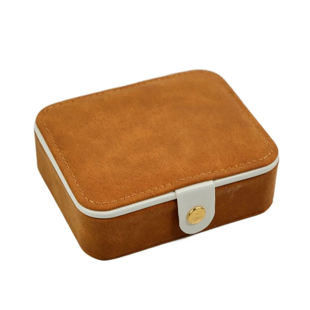 

Простая сумка для упаковки ювелирных изделий из искусственной кожи, зеркало, большая вместимость, чехол для хранения сережек, ожерелья, кольца, коробка для демонстрации ювелирных изделий, подарок