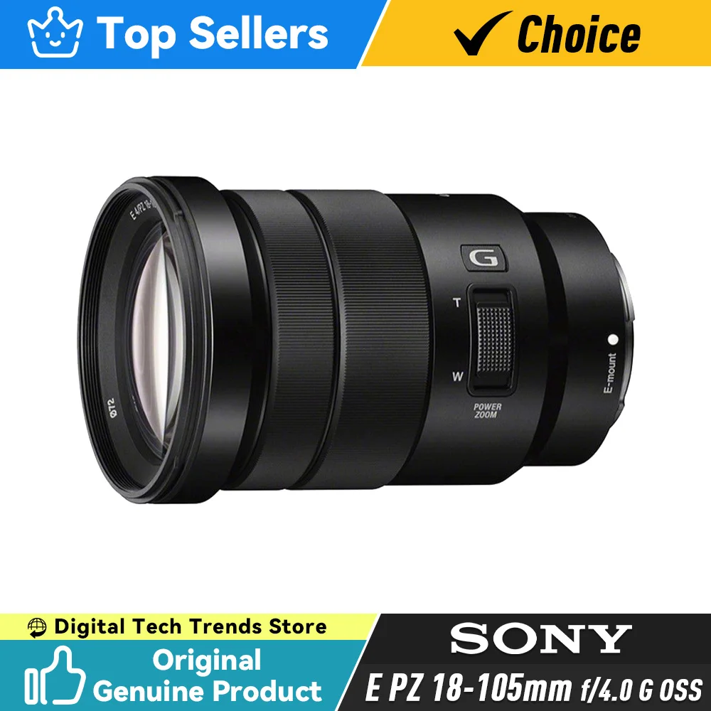 Sony 18 105 mm Lens for Sony APS-C E-Mount Vlog Mirrorless Camera PZ 18-105mm f/4 G OSS Lens