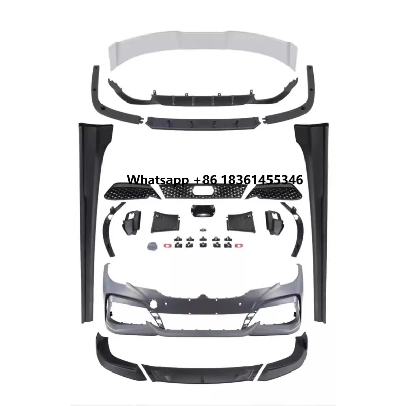 

for 3 Series GS380 320 Modified Front Bumper Assembly Side skirt Rear Lip Tail wing Unpainted Body kit
