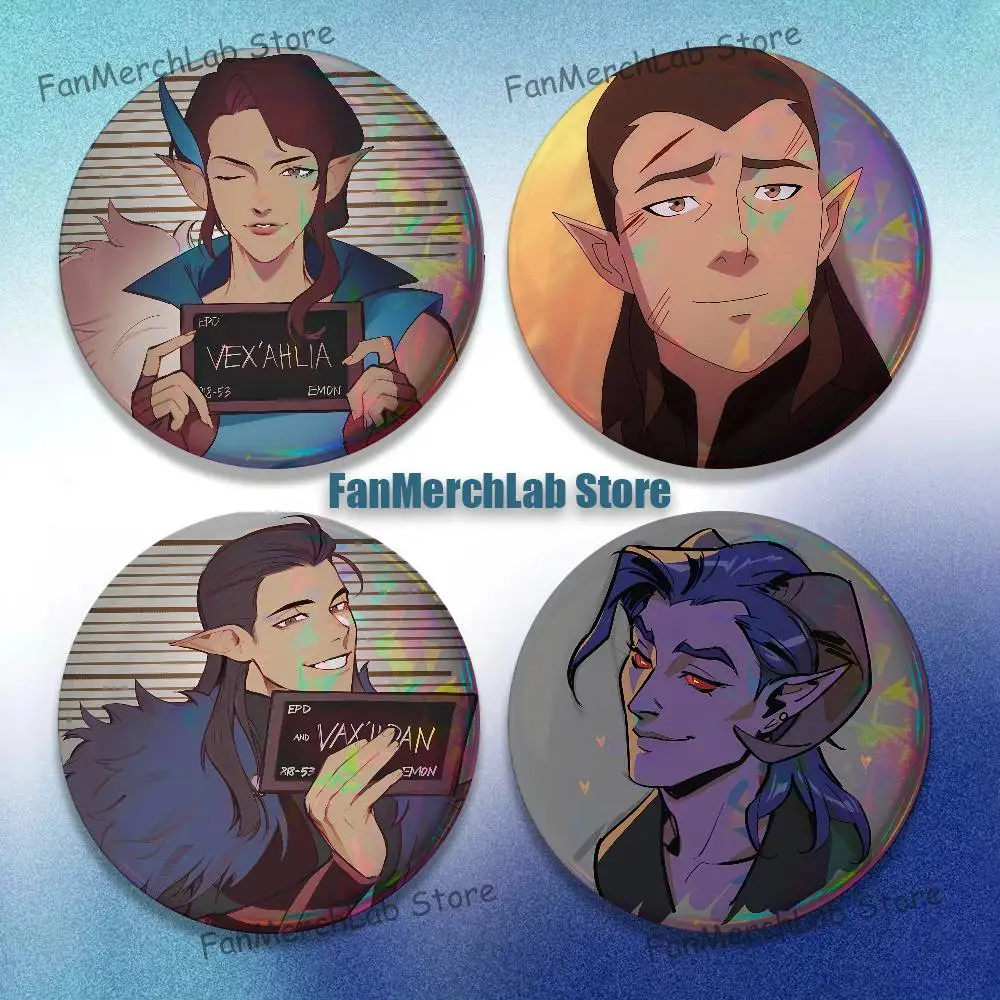 

Cartoon L-Legend V-Vox MachinaS Anime Enamel Pin Badge Cartoon Round Brooch Accessories on Backpack Gifts