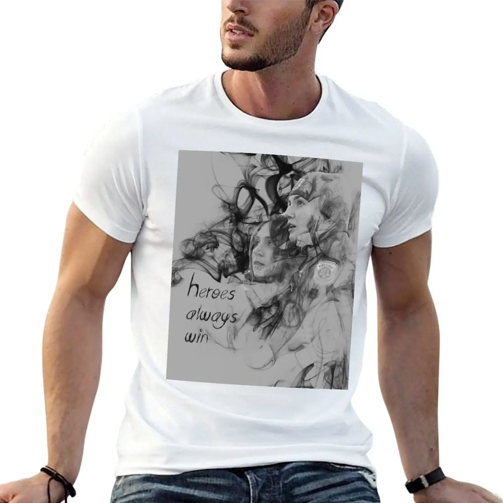 Heroes Always Win T-Shirt blue archive aesthetic clothes mens graphic t-shirts