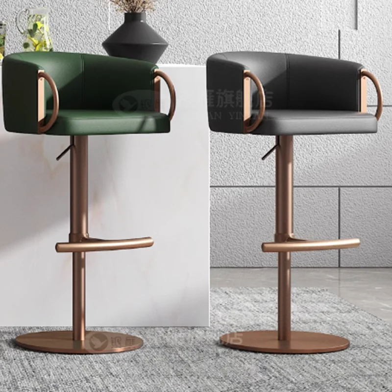 Italian Minimalist Bar Stool Stainless Steel High Counter Bar Stool Kitchen Ground Sillas Para Barra De Cocina Furniture