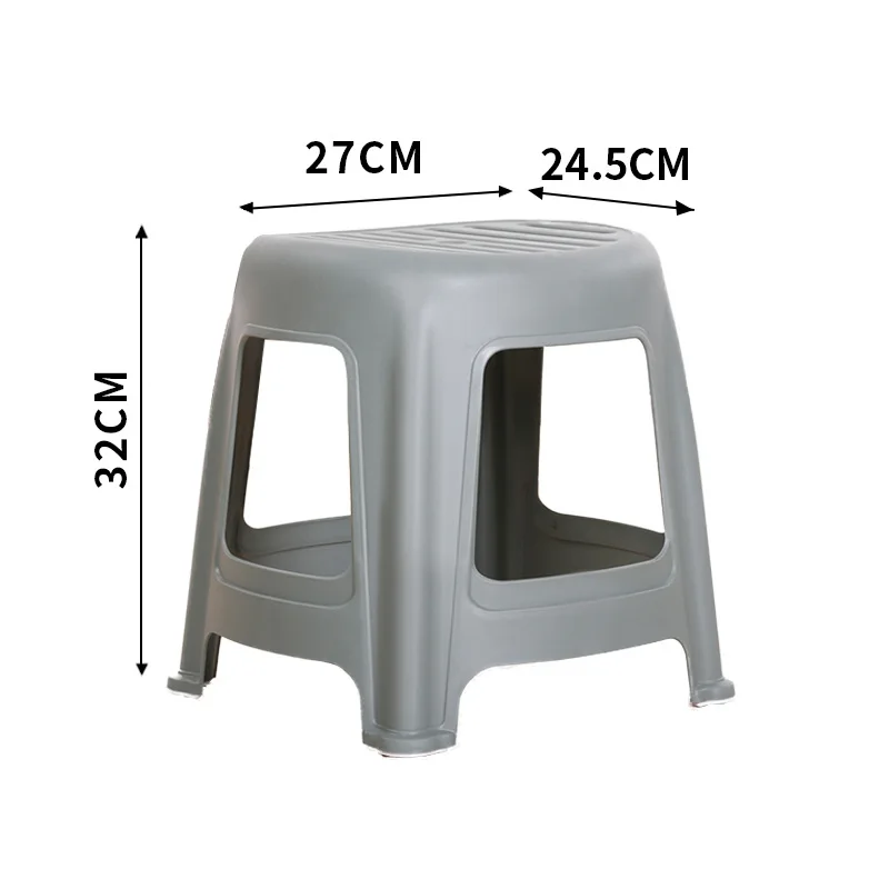 D82 plastic stool thickened bench fashion square stool dining table high stool simple cooked rubber stripes creative stool