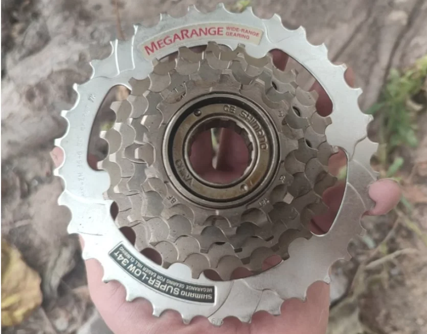 1pc for Shimano MF-ZH 36-6 Rare MEGARANGE SCREW ON FREEWHEEL 6 Speed CASSETTE 13/34T HI-RANGE SUIT GEARS MTB bike