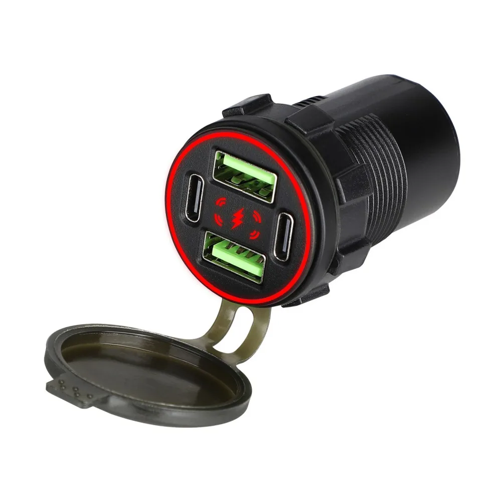 4-Port Fast Charging Car Charger In-car Charging 132W Maximum Output 4 Output Ports Quick Charge Protocol Support