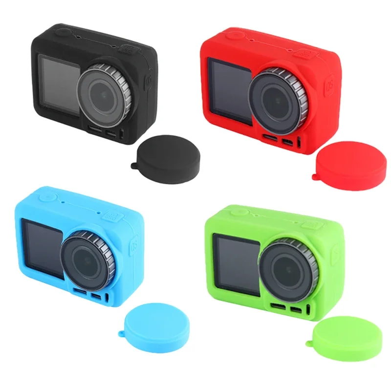 غطاء حماية كاميرا سيليكون ، غطاء عدسة ، مضاد للتصادم لـ DJI Osmo Aciton 1 ، ملحقات الكاميرا ، 2 في 1 #2
