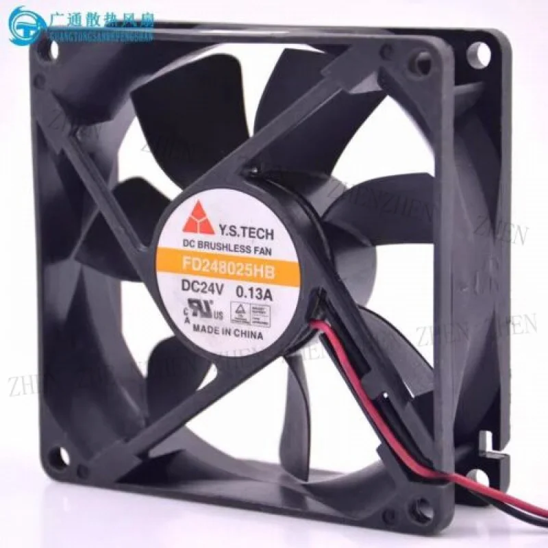 Y for  Y.S.RECH FD248025HB 8025 DC24V 0.13A 8CM 2-Wire Ball Cooling Fan