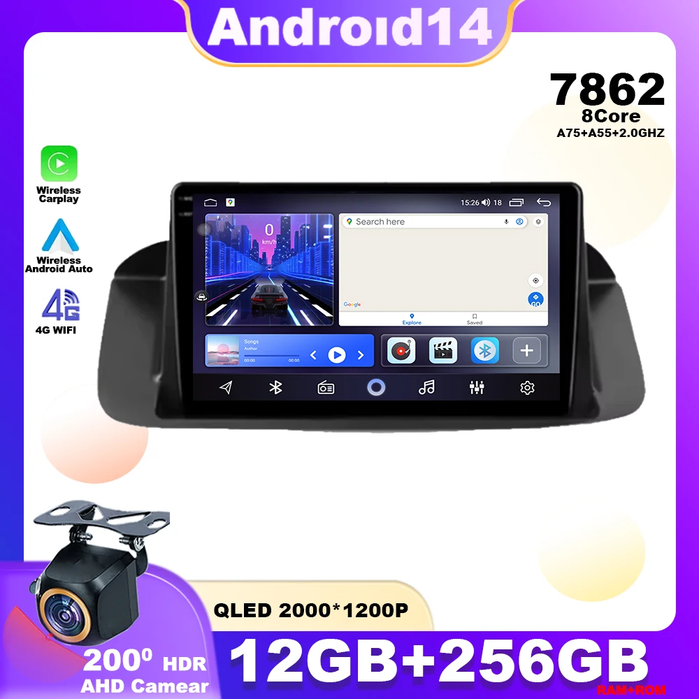 Android 14 For Honda Accord 8 Spirior 2008 - 2013 Car Radio Multimedia Player Navigation GPS Wireless Carplay 4G WIFI Stereo DSP