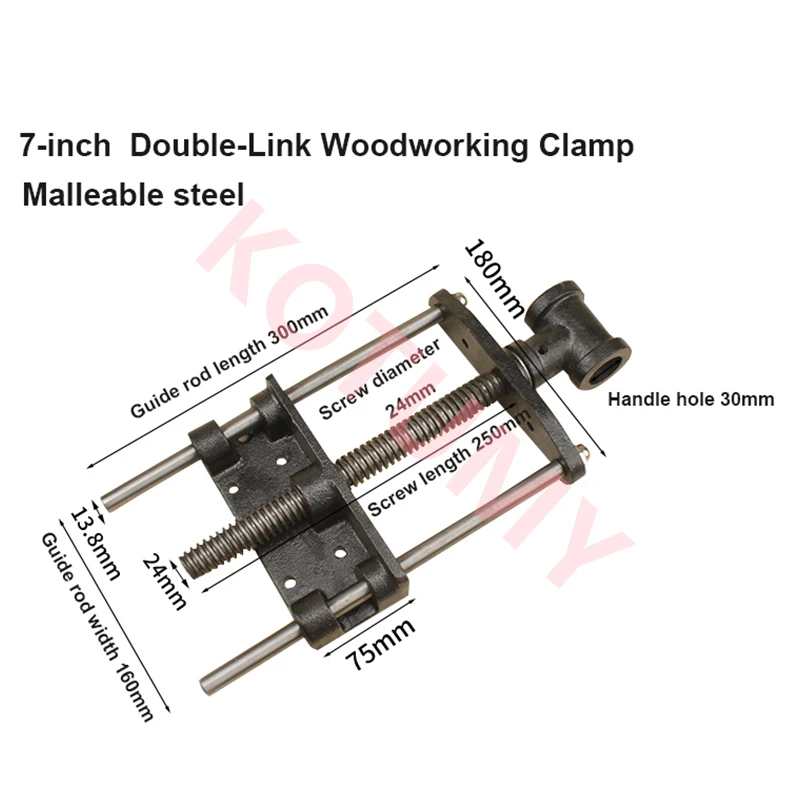 7 Inch Woodworking Vise DIY Light Woodworking Table Clamp Double-Link Fixture Woodworking Bench Vise Fixed Vice Tool