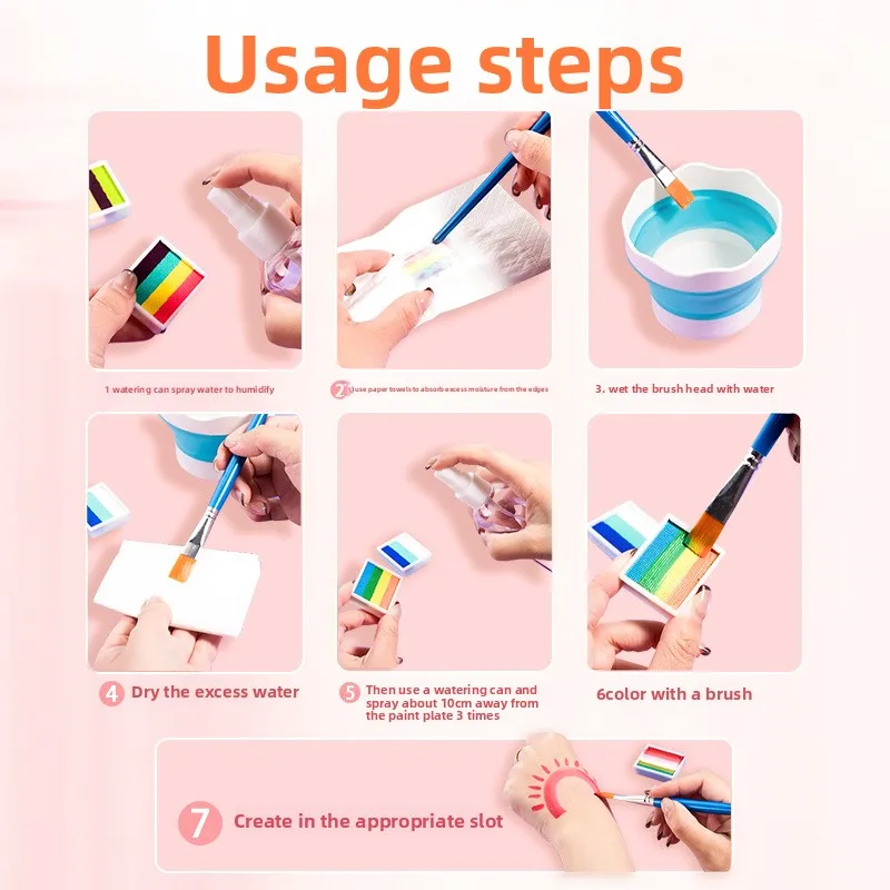 Popular Painting Tool Set Halloween Facial Painting Paint Face Painting Stand Water-soluble Human Body Decoration