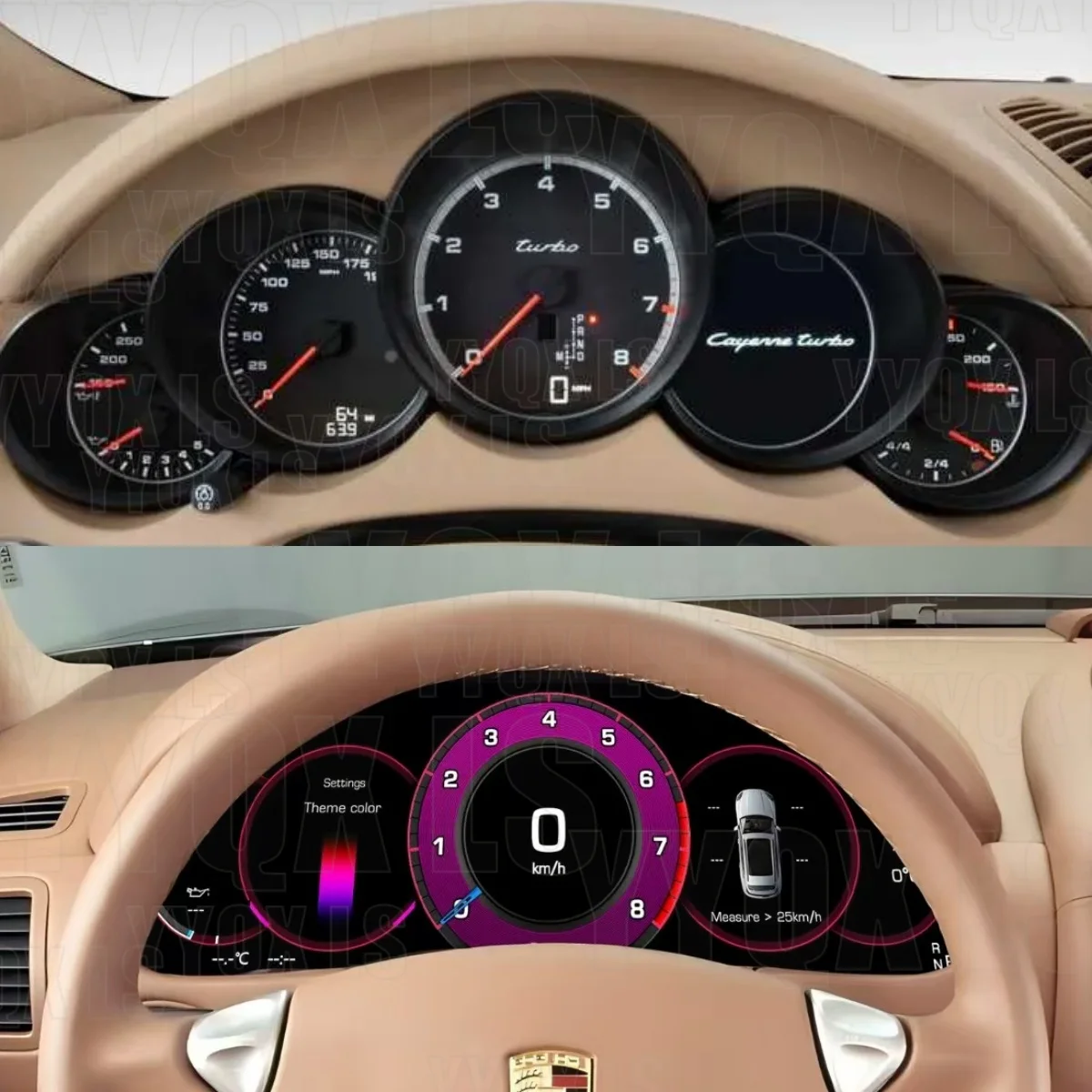 For Porsche Cayenne 2005-2009 Car LCD Dashboard Digital Cluster Virtual Cockpit Instrument Speedometer Multifunctional carplay