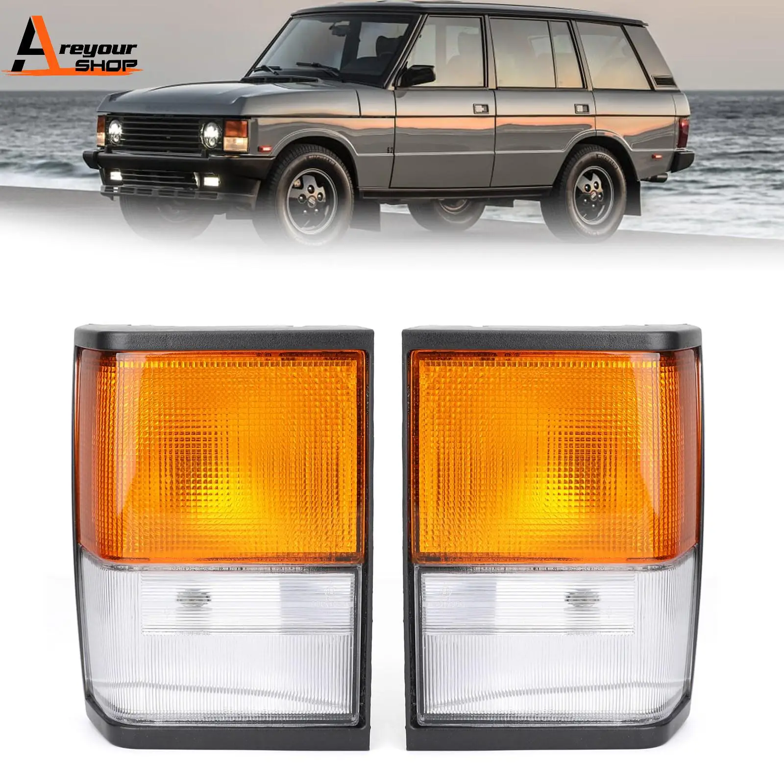 Areyourshop Corner Lamps New For Land Rover Range Rover Classic 1987-1995  Clear PRC8949 PRC8950 Car Auto Accessoreis Parts