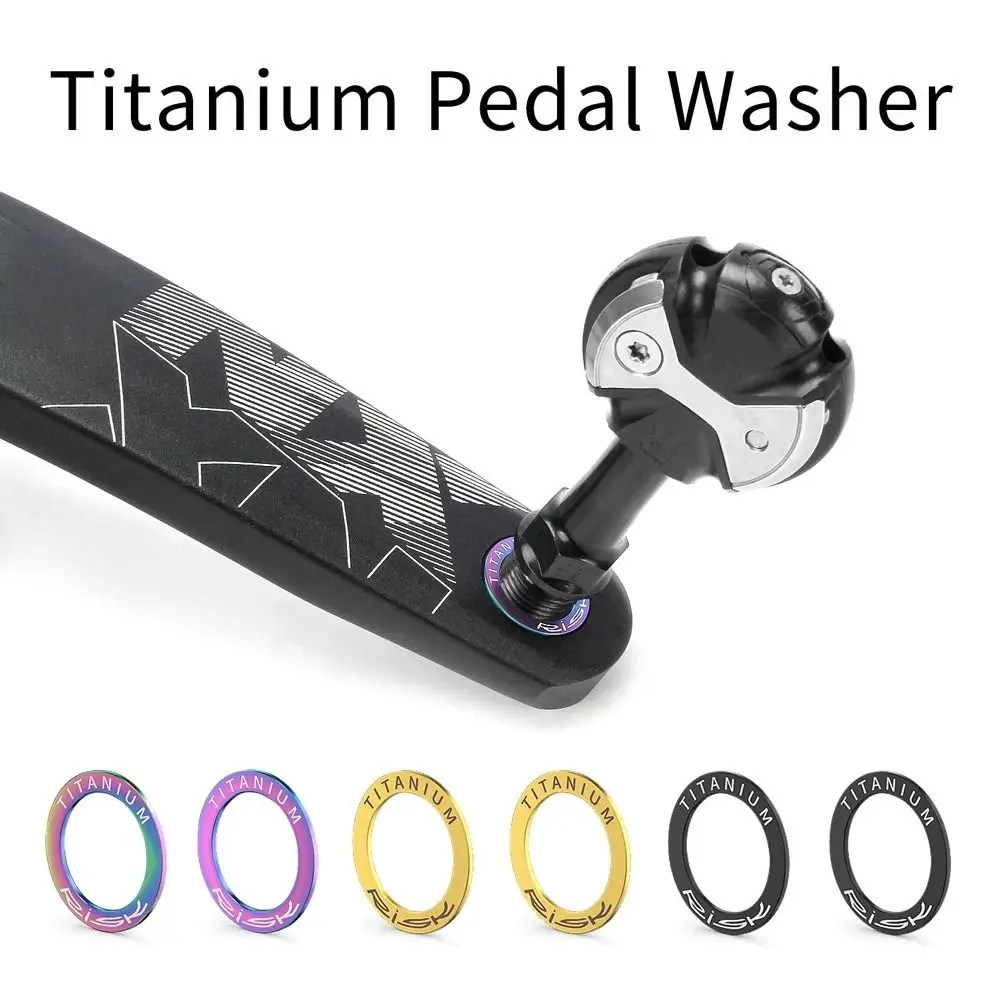 

2PCS Protective Gasket Ring Bicycle Pedal Washer OD 20mm O Ring Bicycle Spacer Gasket Titanium Durable