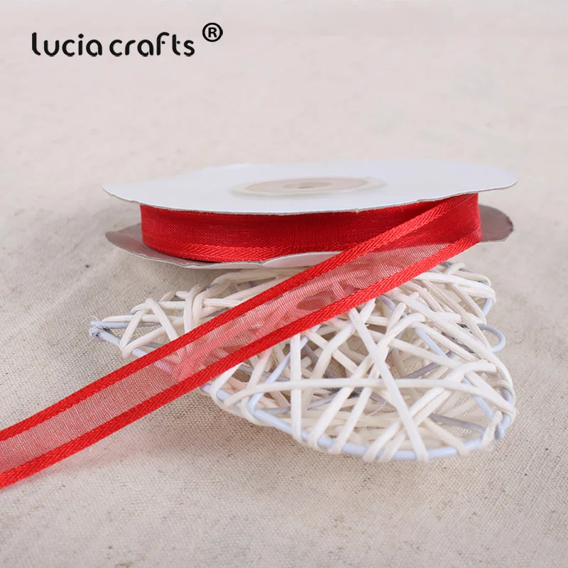 25yards/Roll nastro di Organza da 10mm per accessori per fiocchi per capelli da ragazza fai da te fatti a mano materiale da imballaggio regalo U0301