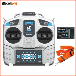 MicroZone MC6C 6C-Mini V2 2.4G 6CH Controller Transmitter MC7RB Receiver Radio System For RC Fixed wing/ Car/ Boat Airplane Toy