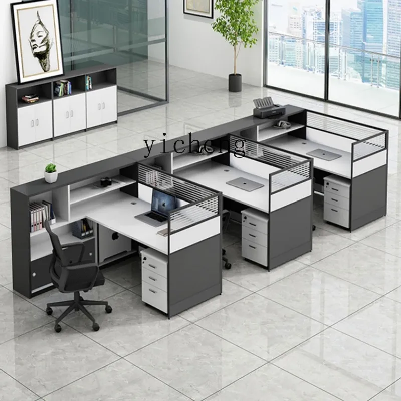 

TQH staff desk screen staff computer office desk and chair combination card seat desk