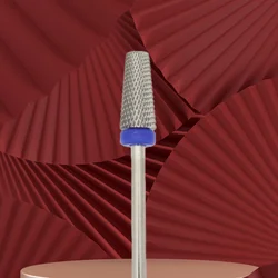 Karbür Tungsten 5 1 tırnak matkap ucu konik şekli düz kesim matkap ucu akrilik tırnak jeli 3/32 