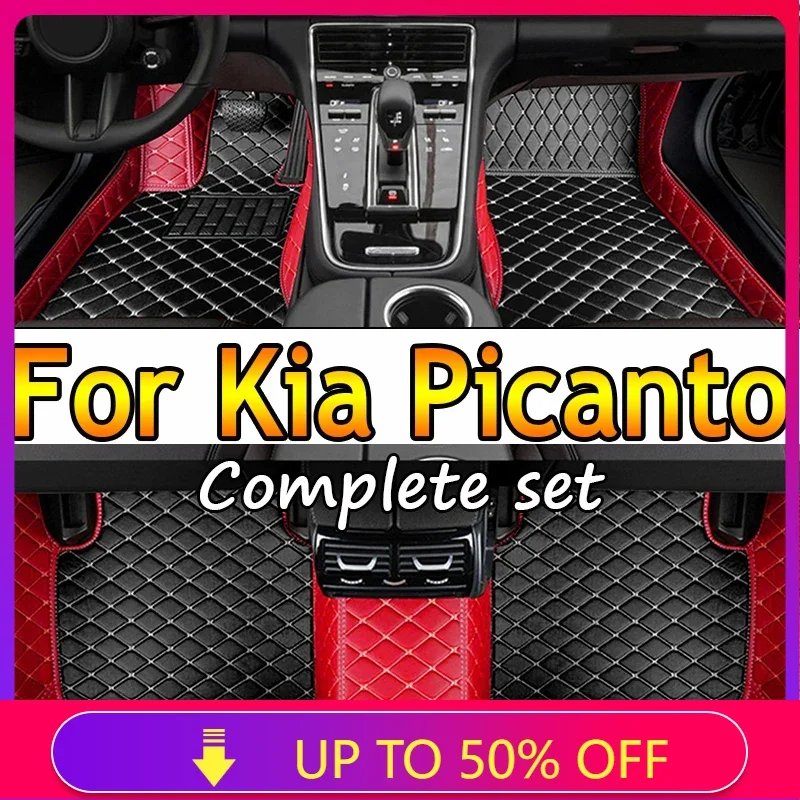 

Leather Car Floor Mats For Kia Picanto Morning Grand Eko Taxi JA 2012~2017 5door Anti-dirty Car Mat Tapete Carro Car Accessories