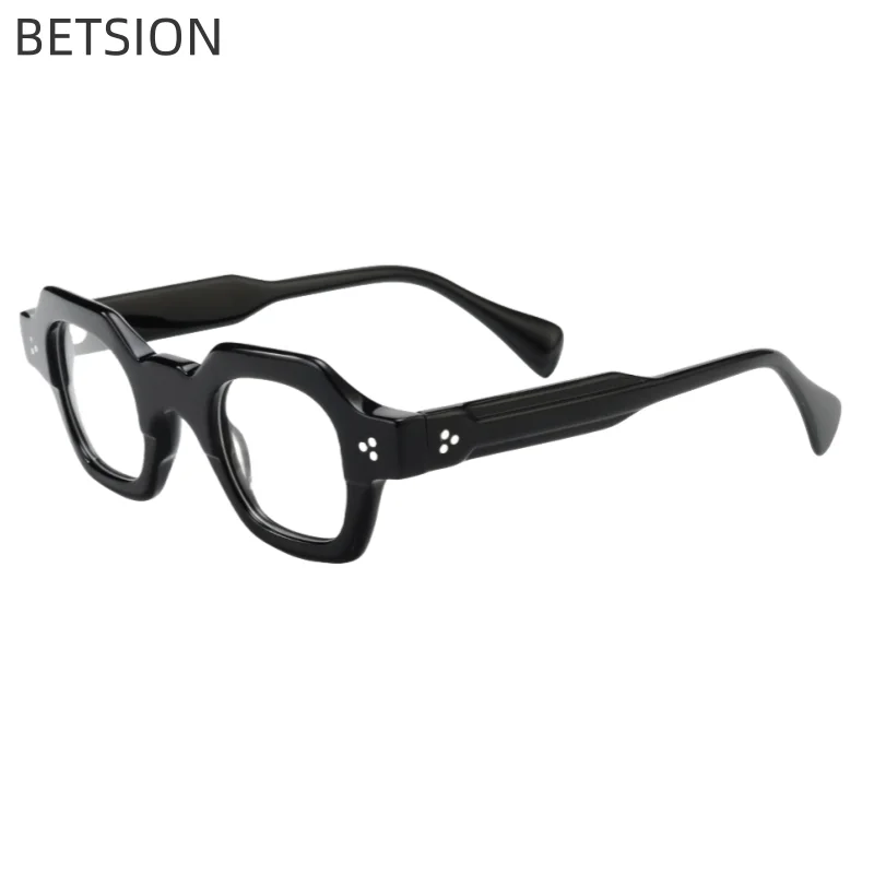 

BETSION Eyeglasses Frame for Women Retro Handmade Acetate Eyewear for Men