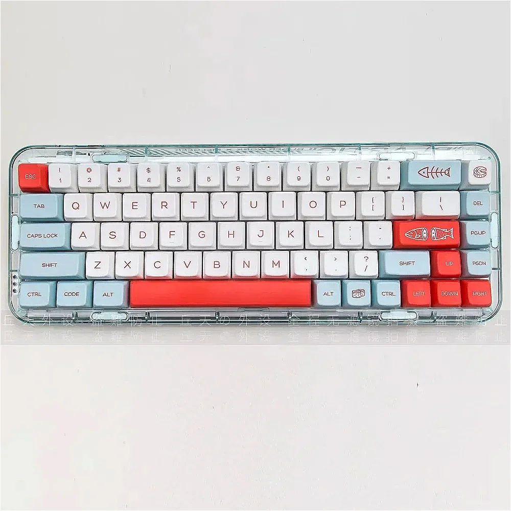 

Salmon keycap MDA highly retro PBT thermal sublimation IKBC ningzhi wolf pie 61/64/84/87/98/104