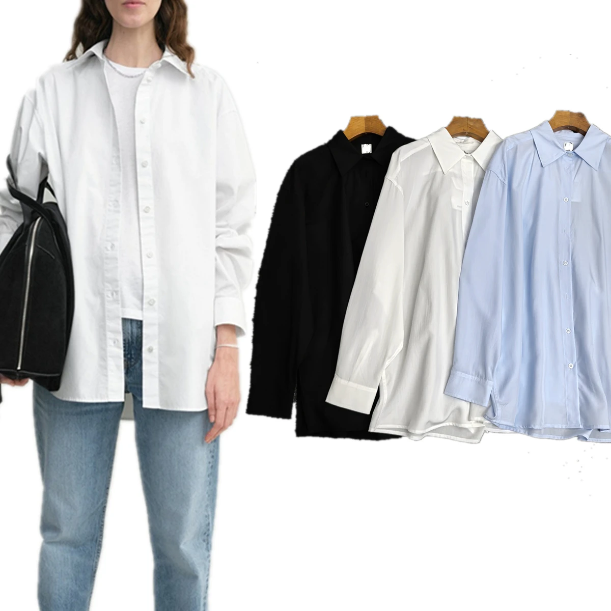 

Jenny&dave 2026 Japanese Solid Color Cotton Shirt French Fashion Women's Minimalist Loose Commuting Casual Shirt Women Tops
