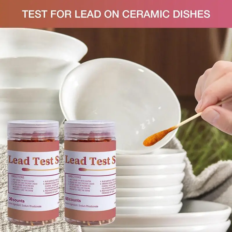 Lead Test Kit With 30/60pcs Test Swabs High-Sensitive Instant Lead Paint Test Kit Lead Testing Strips Tool For Plaster Metal