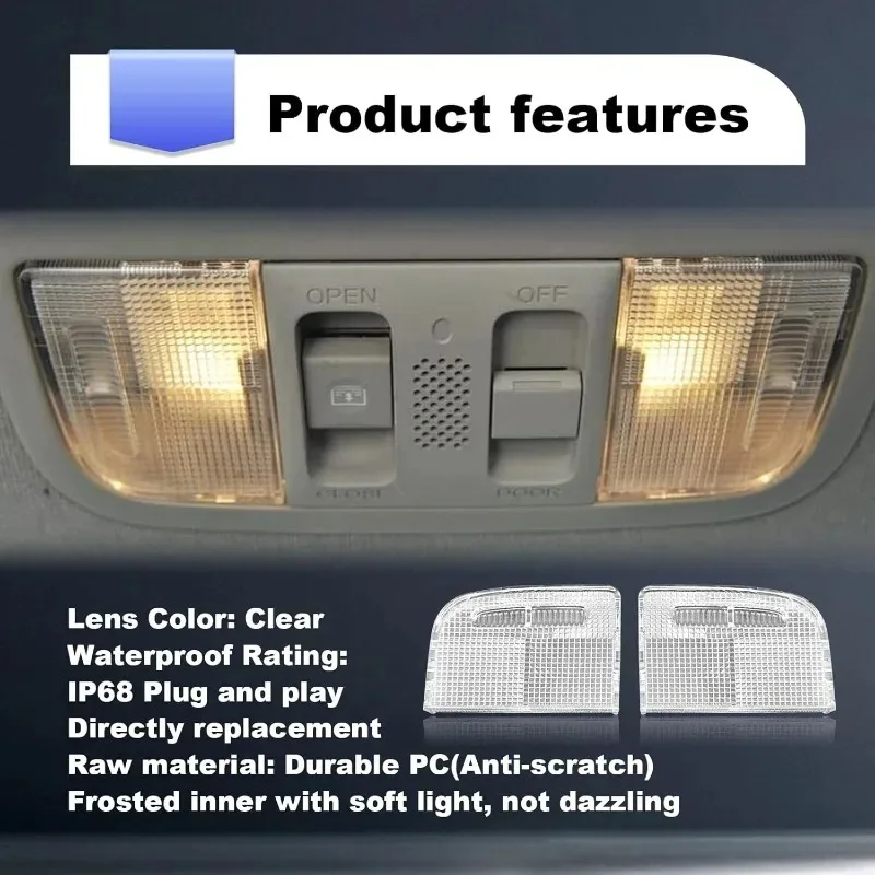 Pair 34401-SDA-A21 Fit For Honda Accord CR-V Civic Crosstour Element Insight Odyssey Pilot Interior Dome Light Roof Map Lamp