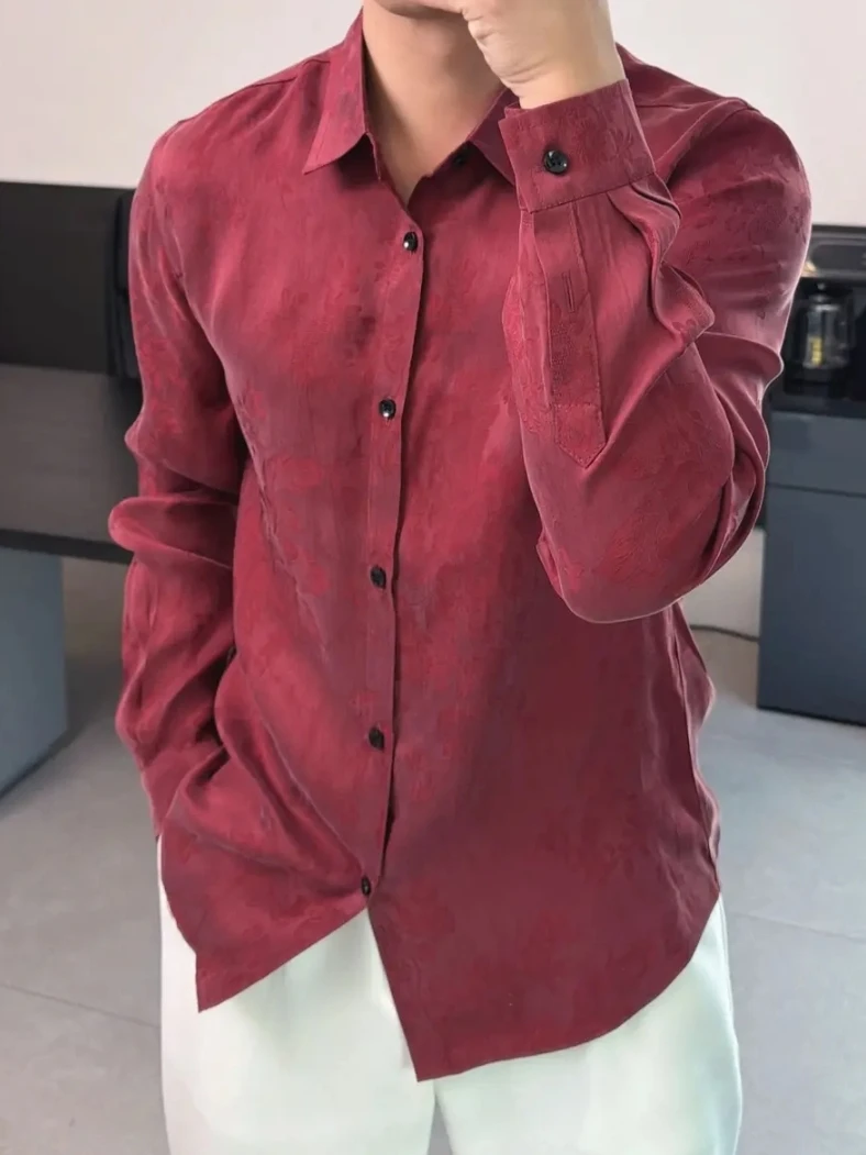 

High Quali Men's Long Sve irt HD80 Spring Autumn New Sle Faionable Versatile Cool Busin Casual Personali
