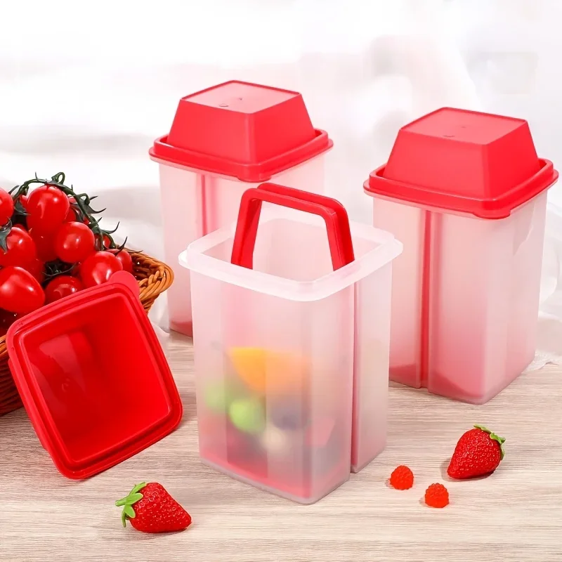 Tarro de pepinillos reutilizable multiusos con colador, tapa abatible, contenedor de pepinillos, caja de almacenamiento de alimentos sin BPA a prueba de fugas, refrigerador