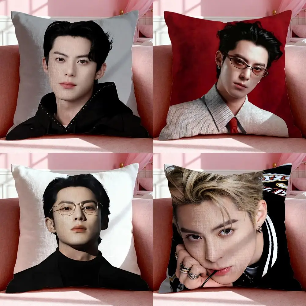 Famous Actor D-Dylan WangS Cushion Cover Short Plush Breathable Pillowcase Odorless Invisible Zipper Washable Removable