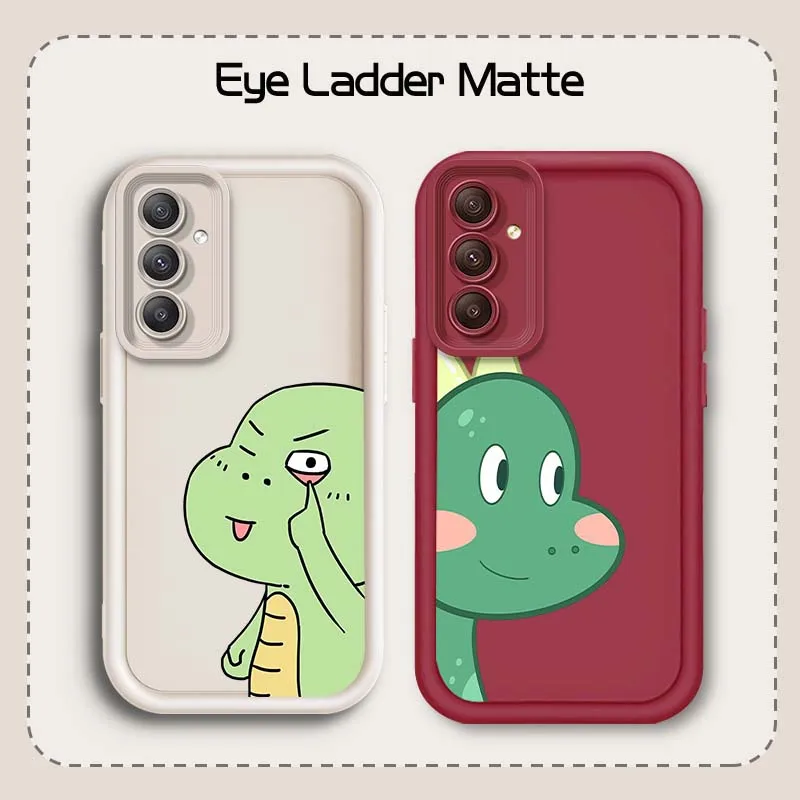 

Dinosaur Cartoon Popular Art Phone Case For Samsung A73 A72 A56 A55 A54 A53 A35 A32 A25 A24 A23 A21s A14 A05 5G Eye Ladder