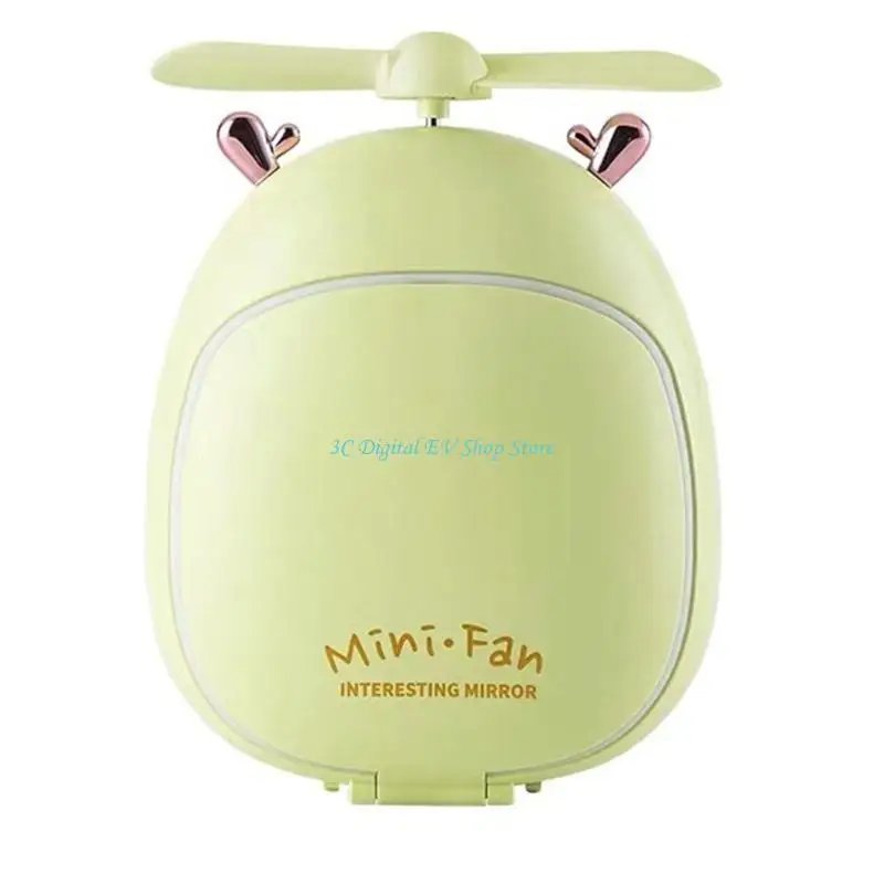 

E74D Ручной вентилятор, Супер Мини Персональный Вентилятор Портативное зеркало для макияжа для девочек, женщин и детей, для на в