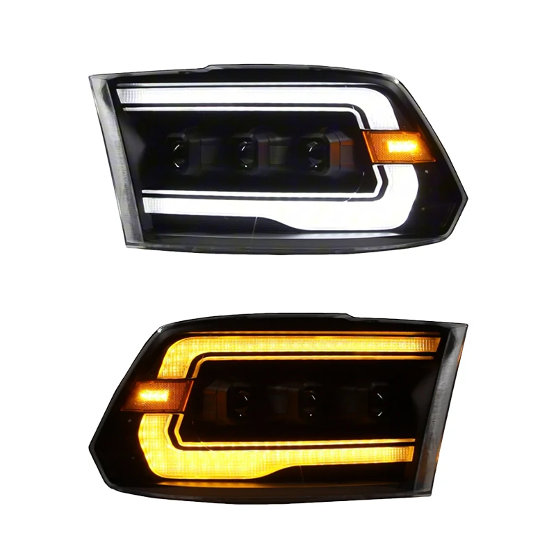 

Новые фары для Dodge RAM 300 (2009-2018) с LED-подсветкой и поворотниками, модернизированные, в новом стиле, автомобильные аксессуары