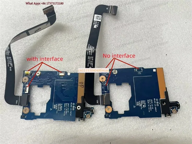 Power Switch Button Board with Cable for Dell Latitude 12 5290 5285 2-in-1 BAJ00 LF-D891P LS-F371P Replacement Electronic Parts