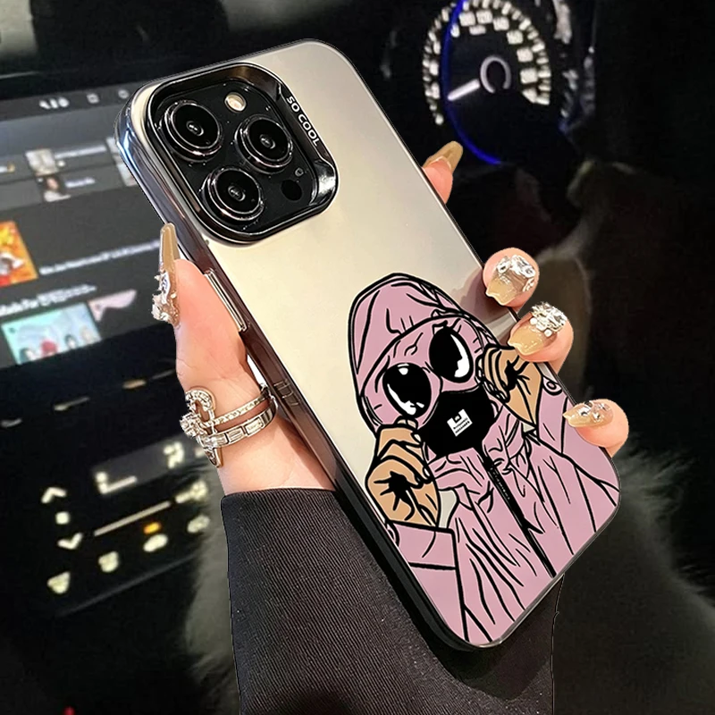 Street Style Masked Man Frosted Case for Samsung Galaxy S26 S25 S24 S23 Plus S22 Ultra S21 S20 FE A57 A56 A55 A54 Acrylic Cover
