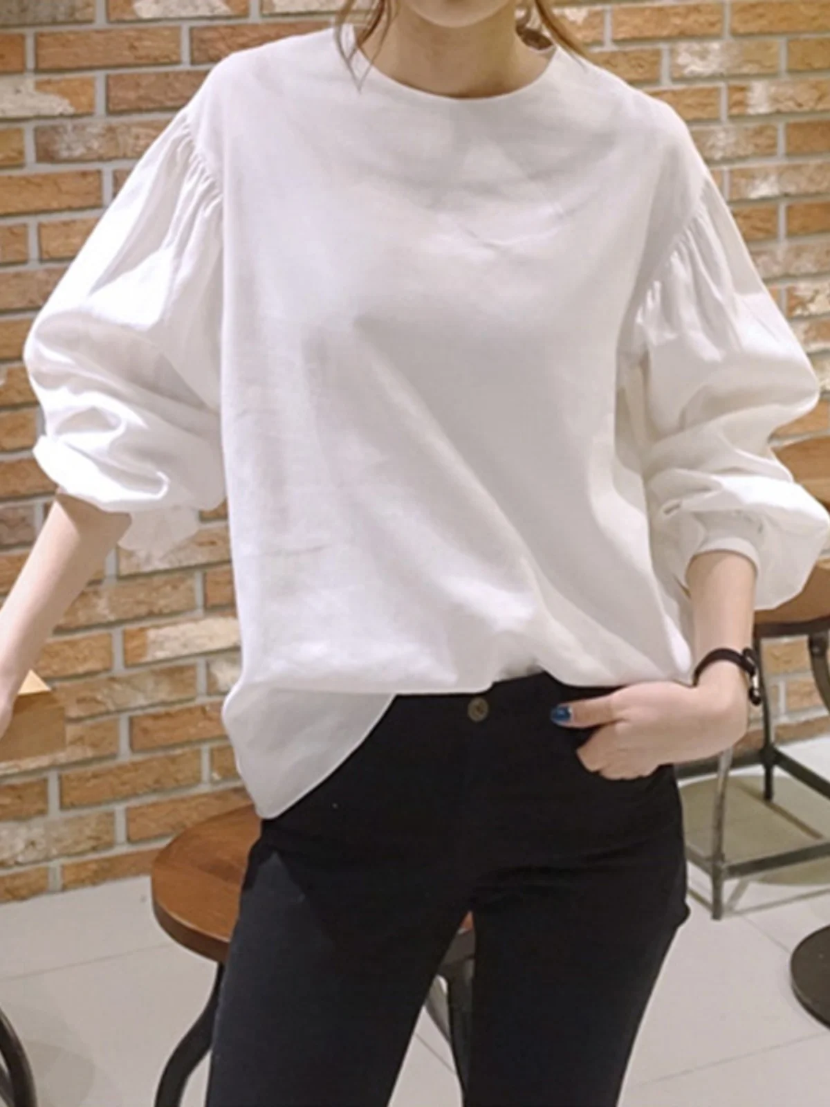 

Новый дизайн 2023, женский светильник Maturi, корейский топ в стиле ретро с пузырьками, элегантный весенний модный длинный вырез прямого кроя...