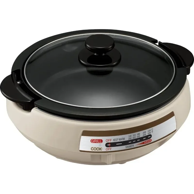 home.EP-PBC10 Gourmet d'Expert Electric Skillet Best Seller Hot Pot with BBQ Multifunctional Electric Skillet