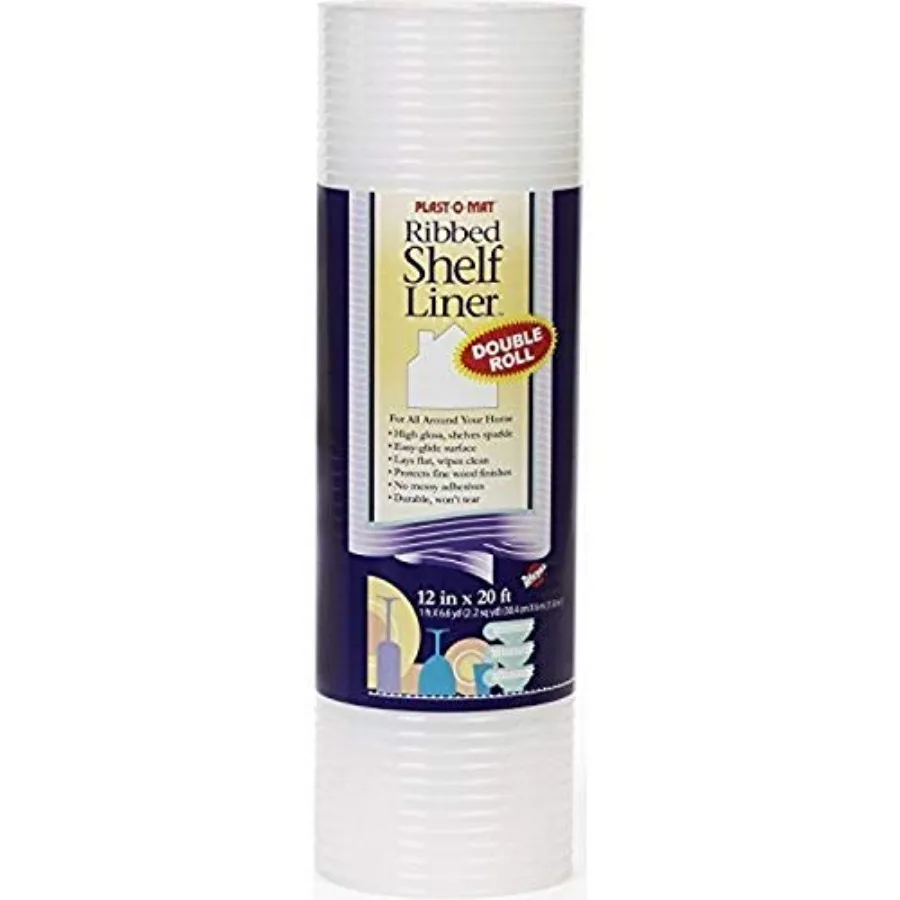 

Plast O Mat Shelf Liner Ribbed 12" W X 20ft. L Non Adhesive Clear 1