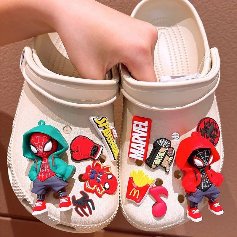 

Декоративные 3D-фигурки-зажимы Mesuca Marvel Series «Человек-паук» для обуви, сандалий, пляжных сумок, аксессуары для самостоятельного украшения обуви с отверстиями