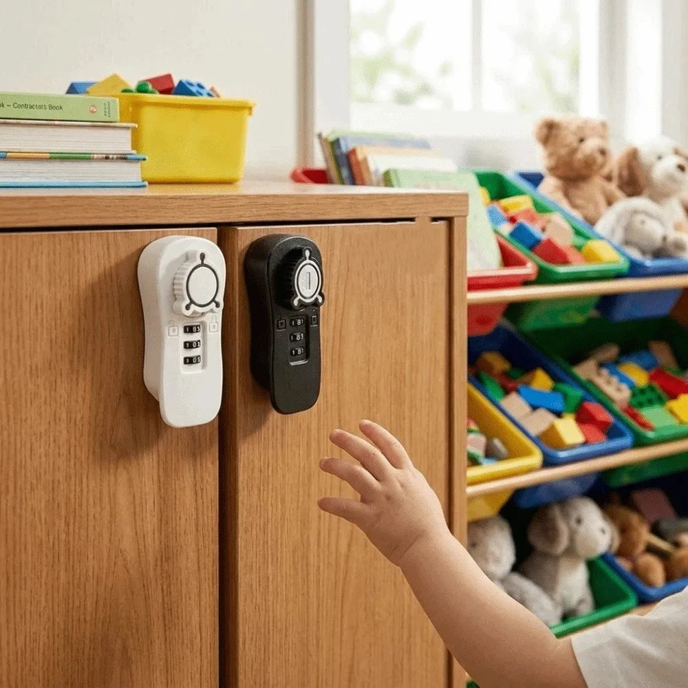 Three Digit Adjustable Password Cabinet Lock Solid Plastic Surface Anti Rust Cabinet Lock Rotating Cam Stable Structure Cam Lock
