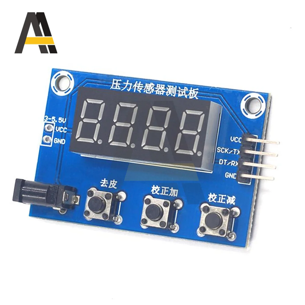 HX711 Pressure Sensor DC3-5.5V Weighing Electronic Scale Module 9999g 4-digit Digital Tube Display 5kg 10kg Pressure Sensor