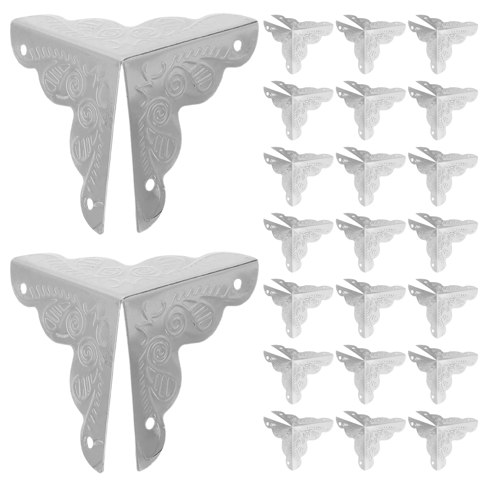 

100 Pcs Wooden Box Corner Protector Furniture Table Bracket Safety Guards Desk Protectors Bags