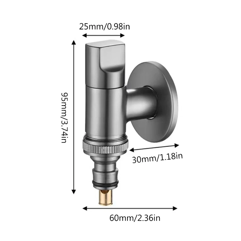 3/4 Đồng Thau Làm Đầy Góc Máy Giặt Bồn Rửa Bồn Cầu Điều Khiển Phòng Tắm Nước Phụ Kiện Vòi Nước