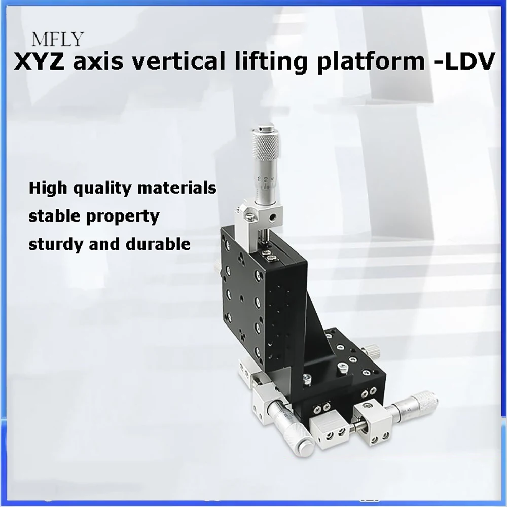 High-Precision 3-Axis Vertical Lifting Platform – XYZ Micro-Positioning Linear Stage LDV50-LM-C2