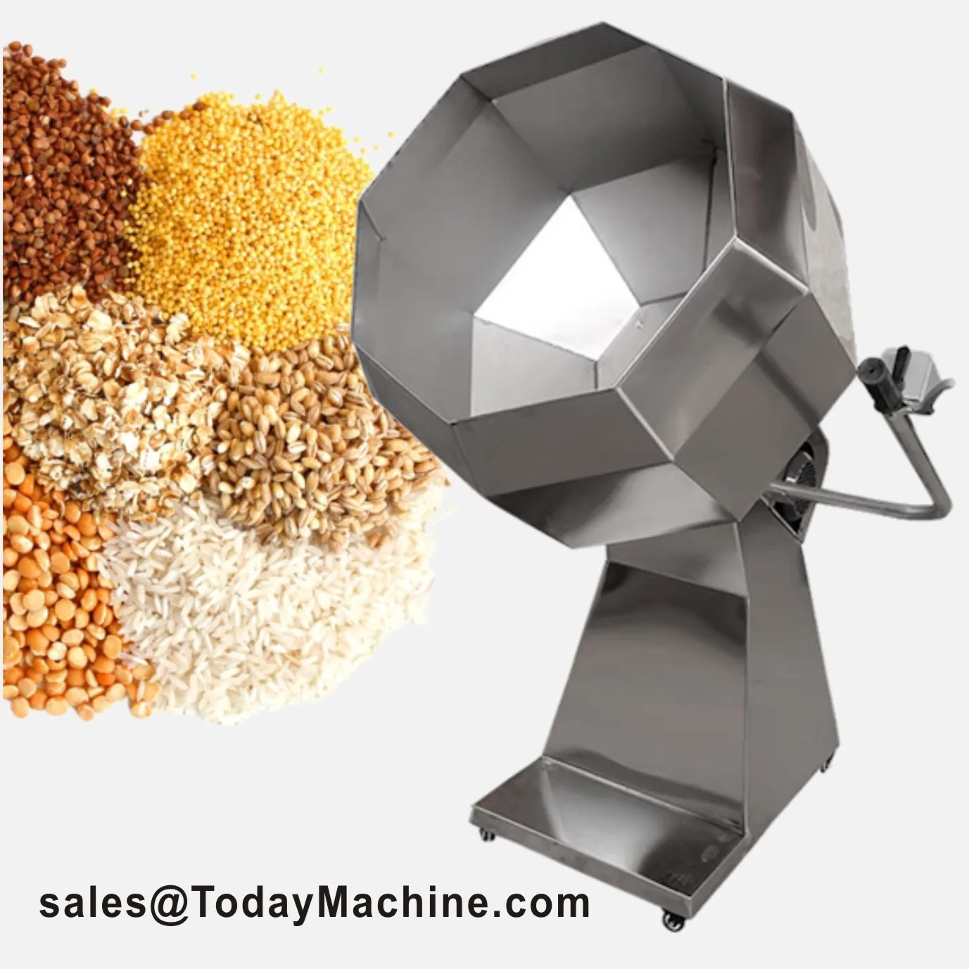 High Quality Seasoning Powder Mixing Blender Machine Popcorn Peanut Flavor Coating Beef Potato Chips Octagonal Mixer Machine