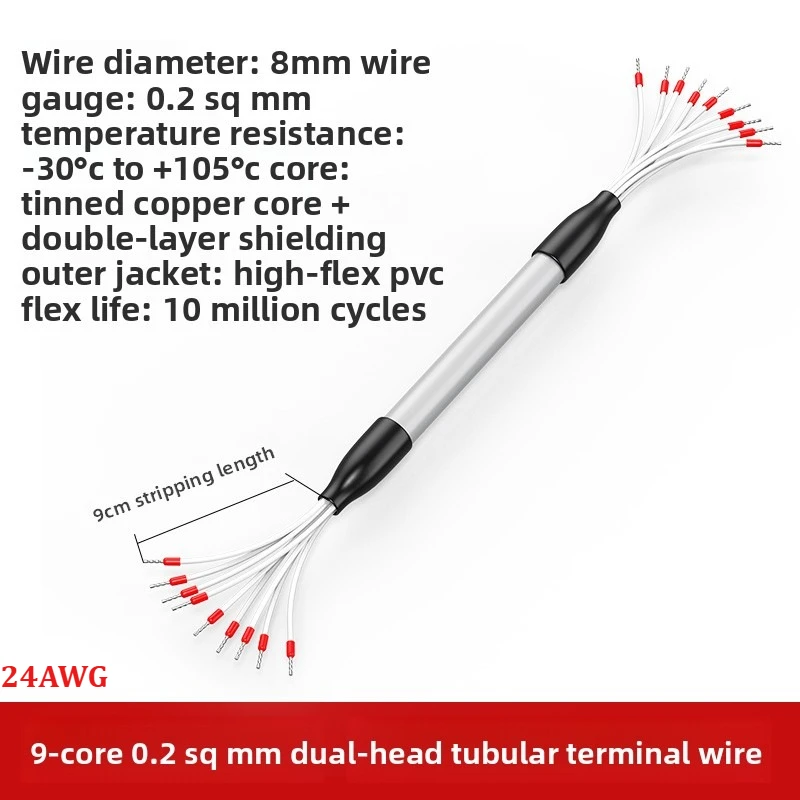 1pcs 9 20 25 Core Double Tube Terminal Industrial Flexible Cable 10 Million Bends TRVVP Robot CNC Servo Wire