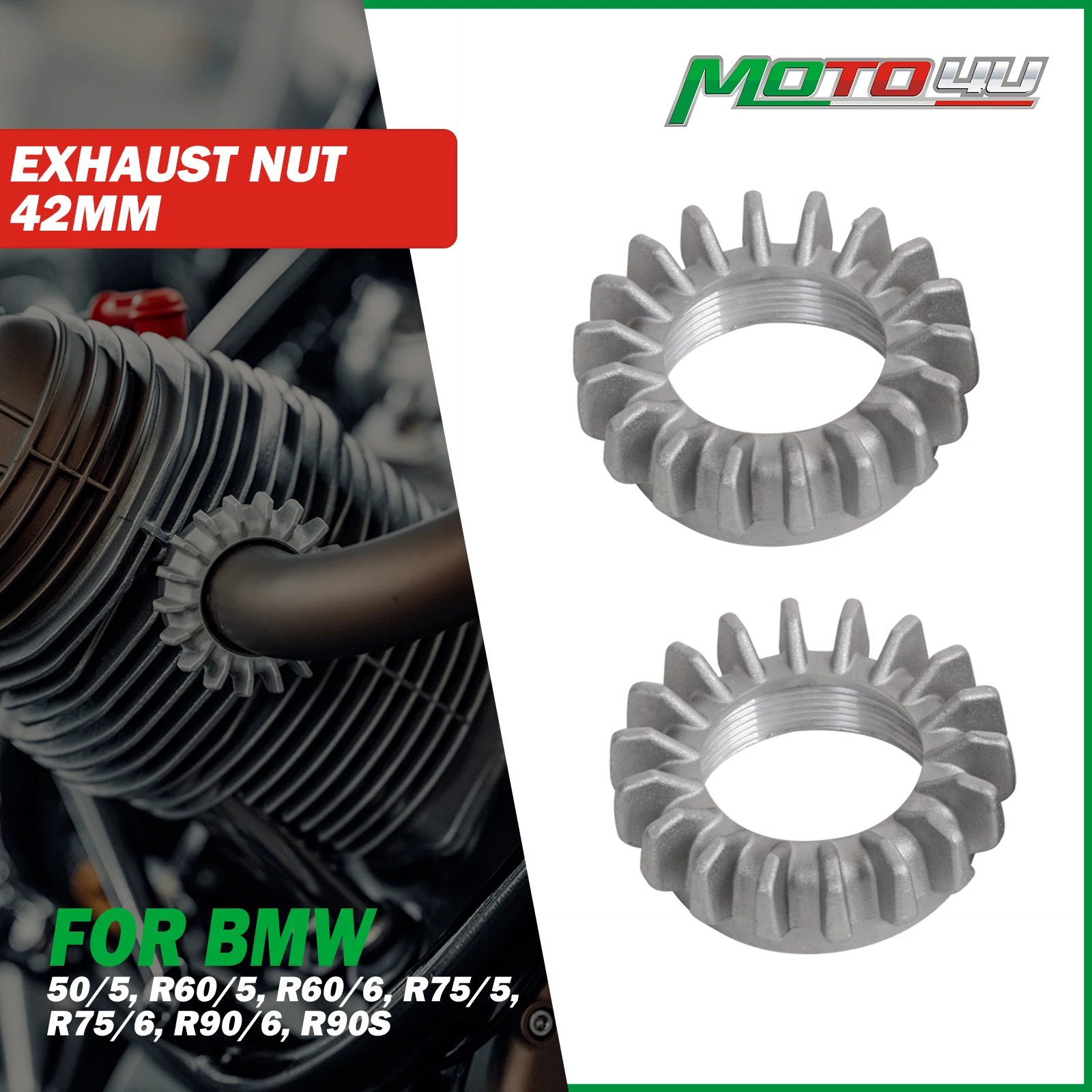 

MOTO4U For BMW 50/5 R60/5 R60/6 R75/5 R75/6 R90/6 R90S 2PS Cafe Racer Motorcycle Exhaust Pipe Nut R Airhead 18 11 4 090 270