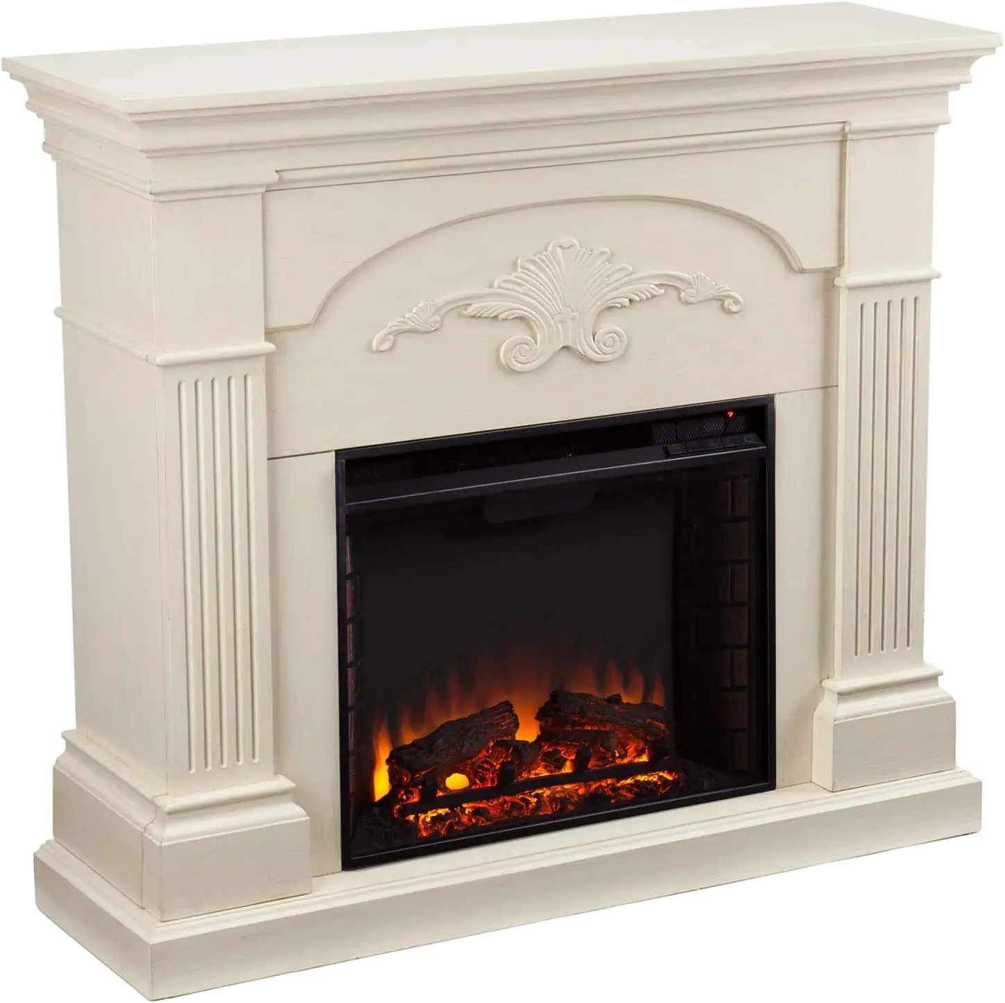 

SEI Furniture Sicilian Harvest Traditional Style Electric Fireplace, 44.75" W x 14" D x 40.25" H, Ivory