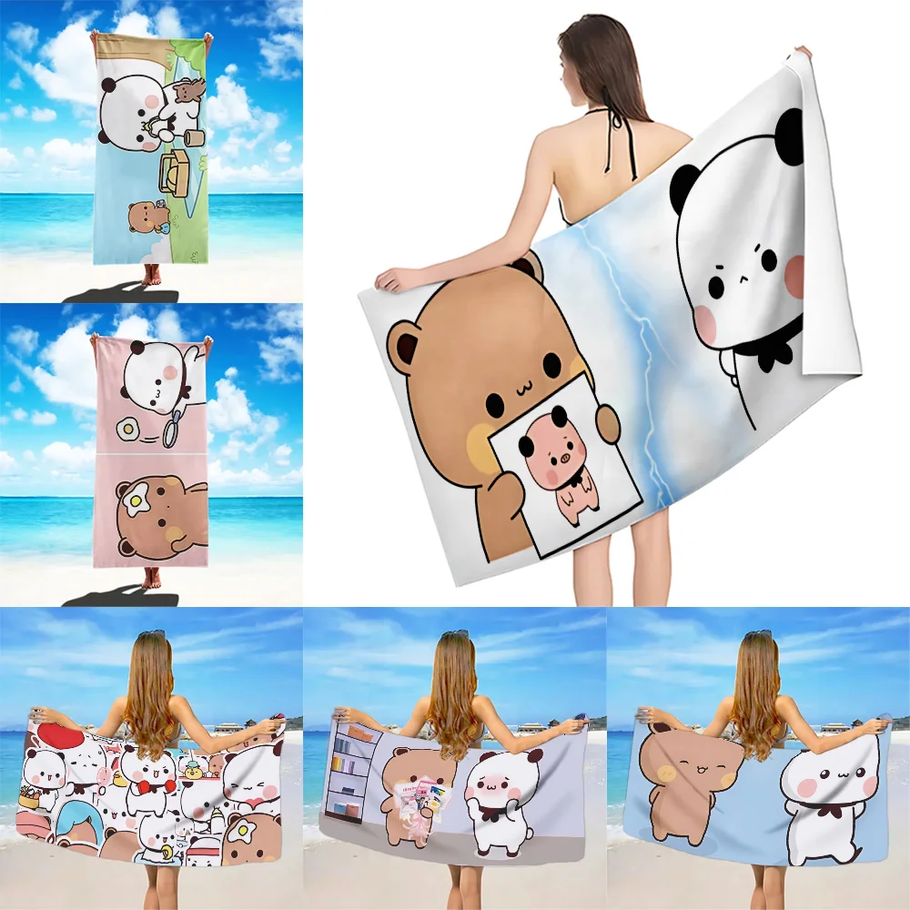 

Bubu-dudu Panda Beach Towel Microfiber Sand Free Quick Dry Soft Sandproof Pool Towels Gift for Women Travel Gym Shower Camping